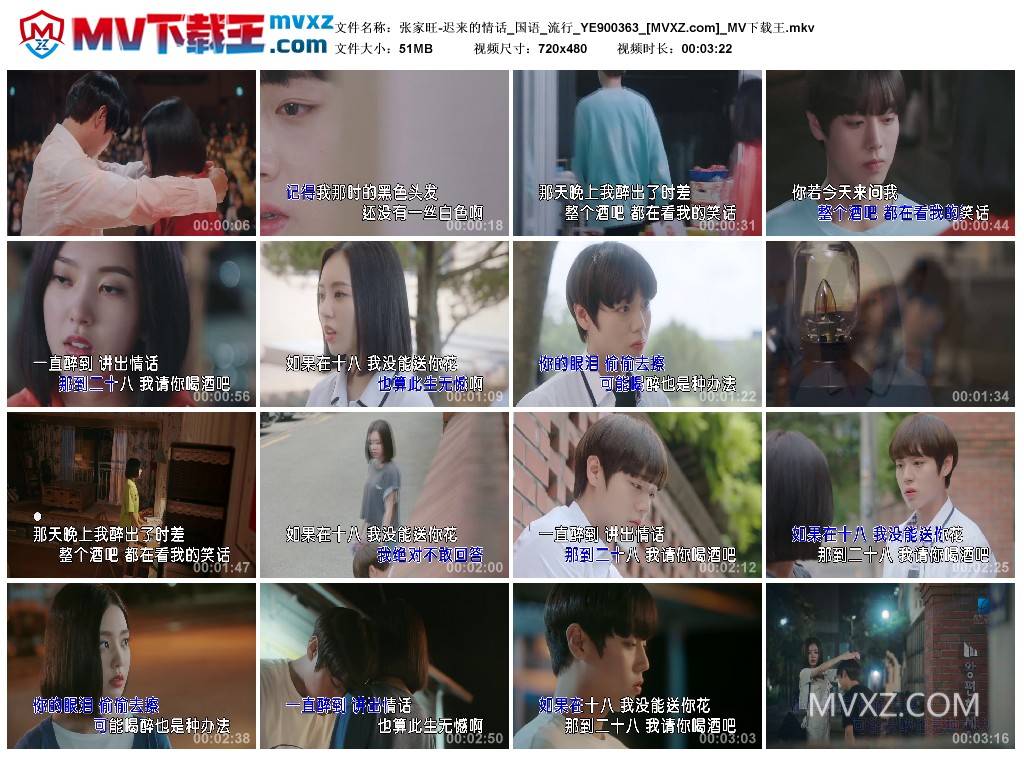 张家旺-迟来的情话_国语_流行_YE900363